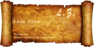 Leib Zita névjegykártya